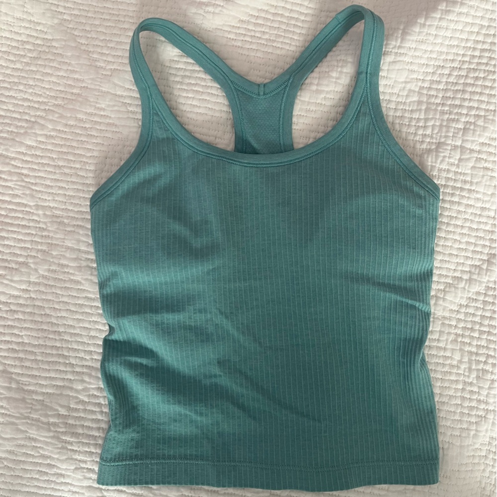lululemon athletica Seafoam Ribbed Racerback Ebb to Street Tank Top